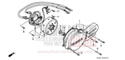 KURBELGEHAEUSEDECKEL, L./ GENERATOR CR80RR de 1994